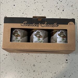 Scented Candle 3-Pack - Jasmine, Musk & Sandalwood